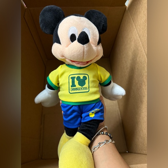 Disney Other - Disney Mickey Mouse I Love Football Soccer 16" Plush Stuffed Animal